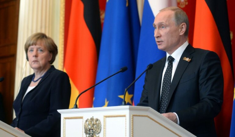 Ангела Меркель Владимир Путин3