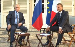 Владимир Путин и Эммануэль Макрон, вторжение России в Украину, Франция, Россия, Украина