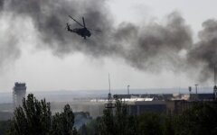 Ми-24 наносит удар в Донецке