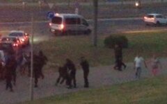 В Минске произошли первые столкновения и задержания противников Лукашенко