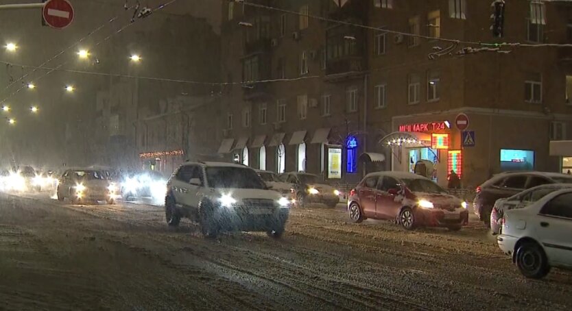 Снегопад, Киев, погода