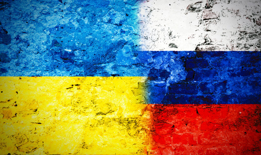 Украина и Россия. Флаги