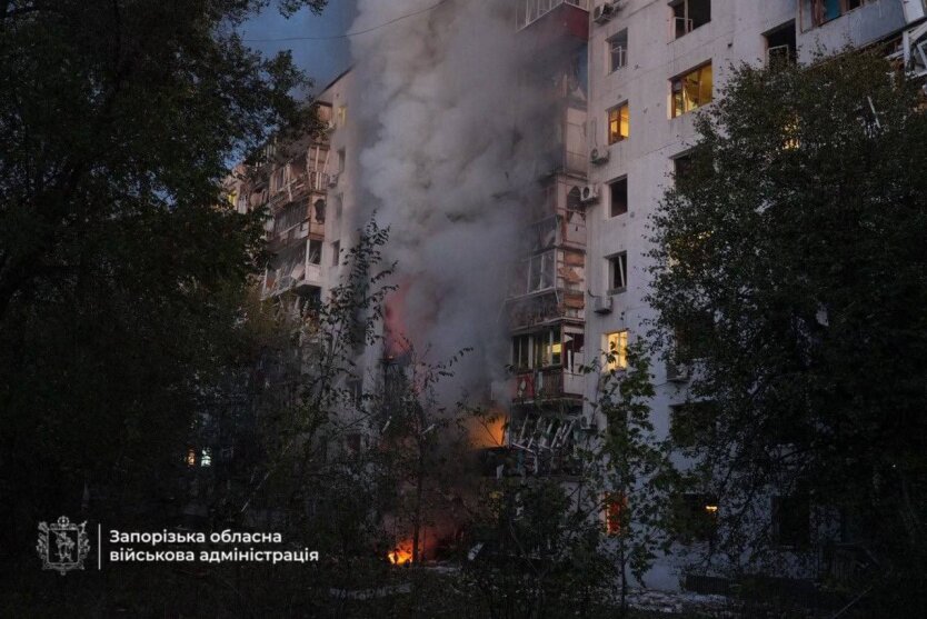 Разрушения после российской атаки