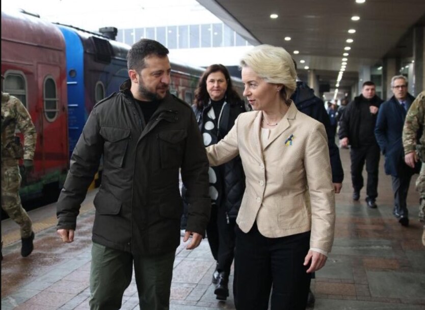 Урсула фон дер Ляєн зустрілась с Зеленським та назвала цілі візиту до Києва