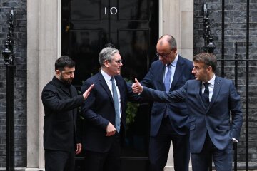 Володимир Зеленський, Кір Стармер, Фрідріх Мерц та Емманюель Макрон