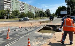 В Киеве затопило Дарницу из-за прорыва трубы
