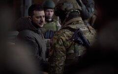 Владимир Зеленский в Бахмуте, фото - пресс-служба президента Украины