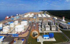 Российский морской торговый порт Усть-Луга в Ленинградской области