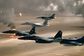F-15 и F-16 ВВС США в Кувейте