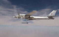 Пуск ракеты с Ту-95МС, удары по Украине