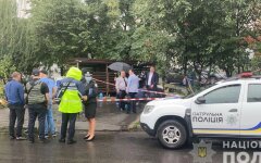 Нацполиция в Киеве на месте убийства 18 августа
