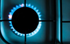 Горящая газовая плита