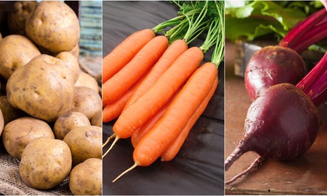 Цены на картофель, морковь и свеклу