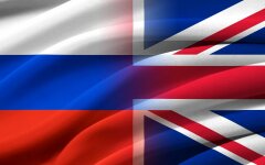 Great Britan and Russia. Relations between two countries. Conceptual image.