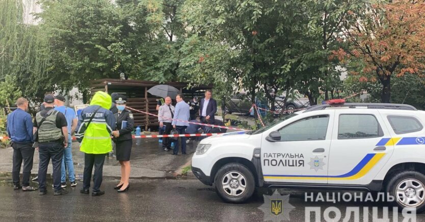 Нацполиция в Киеве на месте убийства 18 августа