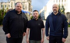 Владимир Зеленский, Денис Шмыгаль и Руслан Стефанчук (архив)