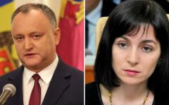 Игорь Додон и Майя Санду, выборы в молдове