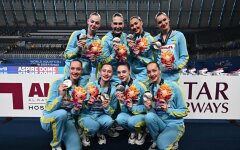 Збірна України з артистичного плавання / Фото: TWITTER.COM/WORLDAQUATICS