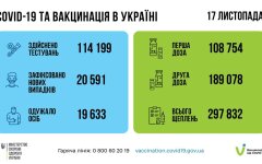 Статистика по коронавирусу на утро 18 ноября, коронавирус в Украине