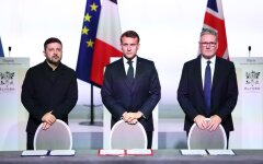 Владимир Зеленский, Эмманюэль Макрон и Кир Стармер