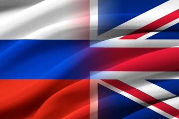 Great Britan and Russia. Relations between two countries. Conceptual image.