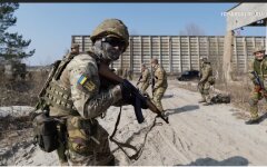Учения украинской территориальной обороны в Киеве
