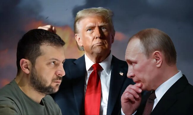Владимир Зеленский, Дональд Трамп и Путин