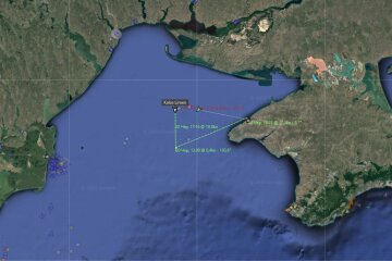 Трекинг кораблей РФ в Черном море