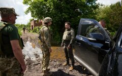 Владимир Зеленский на Донбассе, фото - пресс-служба президента Украины