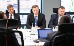 Голова правління НАК "Нафтогаз України" Сергій Корецький на зустрічі з місією МВФ