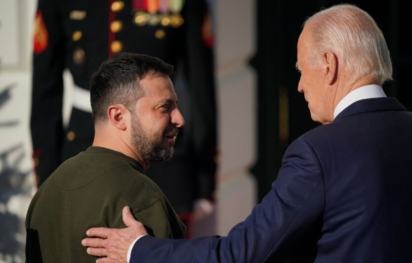 Joe Biden and Volodymyr Zelensky