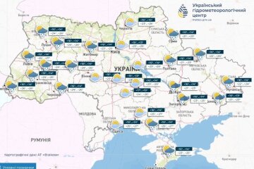 Прогноз погоды в Украине