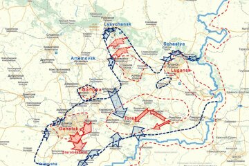 Карта боевых действий на Донбассе 27 июля