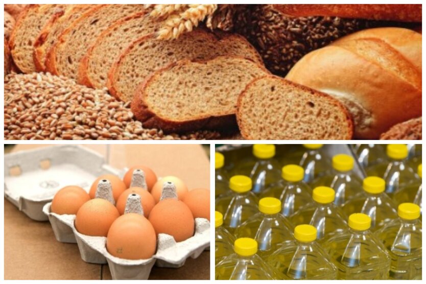 Цены на продукты в Украине, рост цен на хлеб, подорожание хлеба, яйца, подсолнечное масло