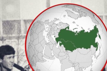 Россия и Казахстан на глобусе