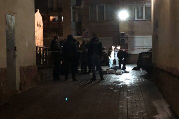 Убийство в центре Киева попало на видео