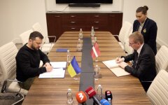 Володимир Зеленський та Едгарс Рінкевичс / Фото: ВП