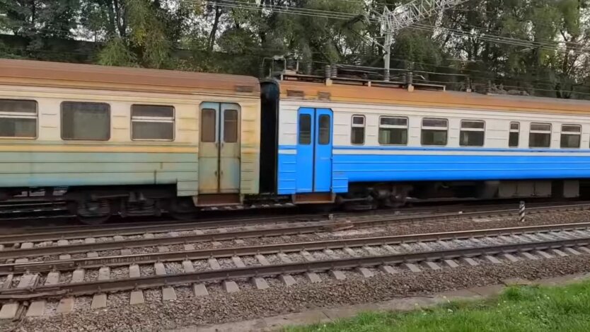 Киевская городская электричка: вагоны поезда