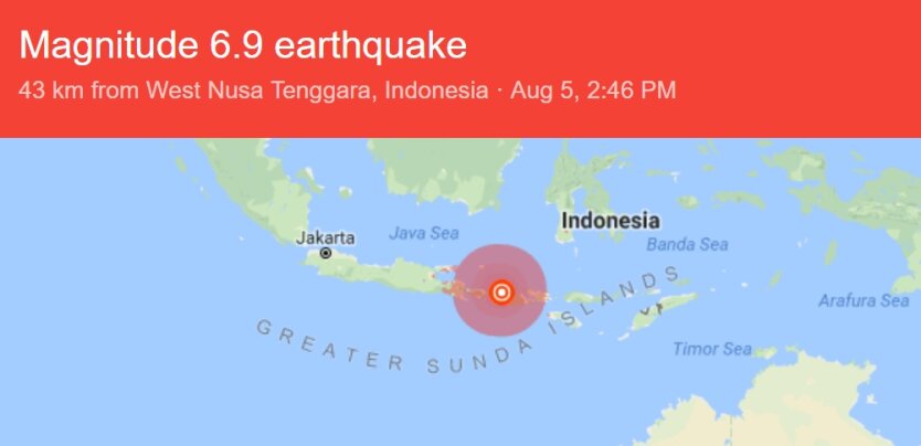 индонезия землетресение