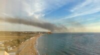 В оккупированном Крыму вспыхнул пожар в районе аэродрома Бельбек