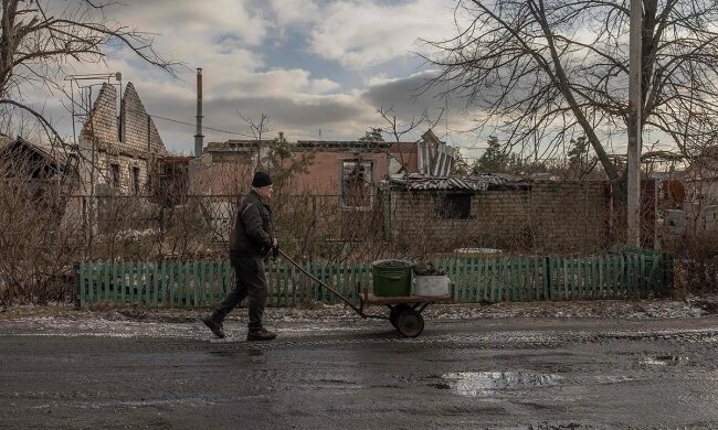 Оккупированный город Лиман в Донецкой области, 21.01.24 Источник: Роман Пилипей / AFP /Scanpix