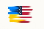 Украина и США, флаги