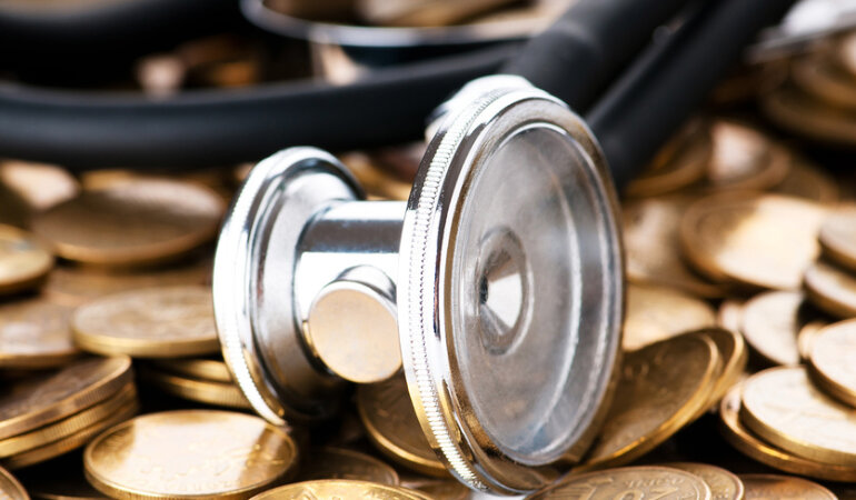 Стетоскоп на монетах