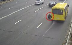 У маршрутки отлетело колесо