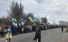 Мелитополь, митинг против россии