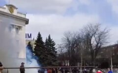 Митинг в Херсоне, Каховка, оккупанты