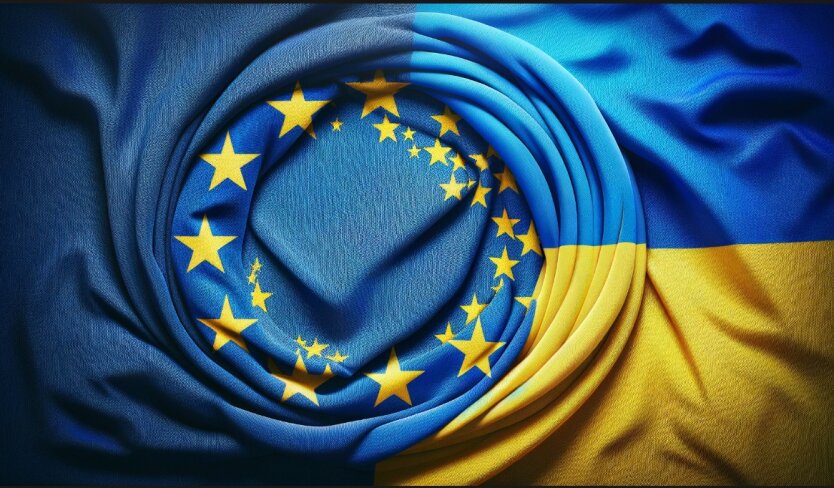 Украина и ЕС, флаги