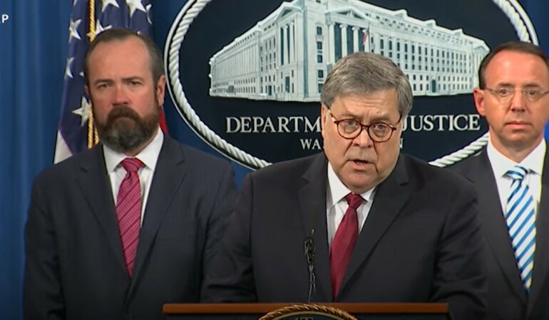 Уильям Барр, генеральный прокурор США, Apple , Россия и Китай