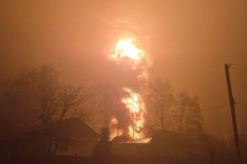 Пожар на нефтебазе в РФ