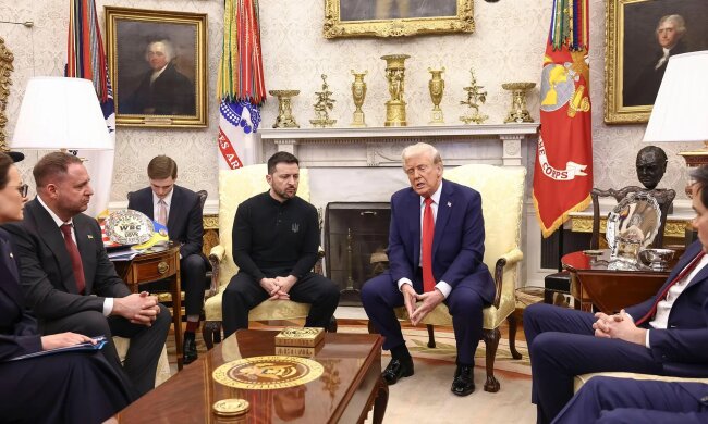 Зеленский и Трамп в Овальном кабинете 28 февраля 2025 года